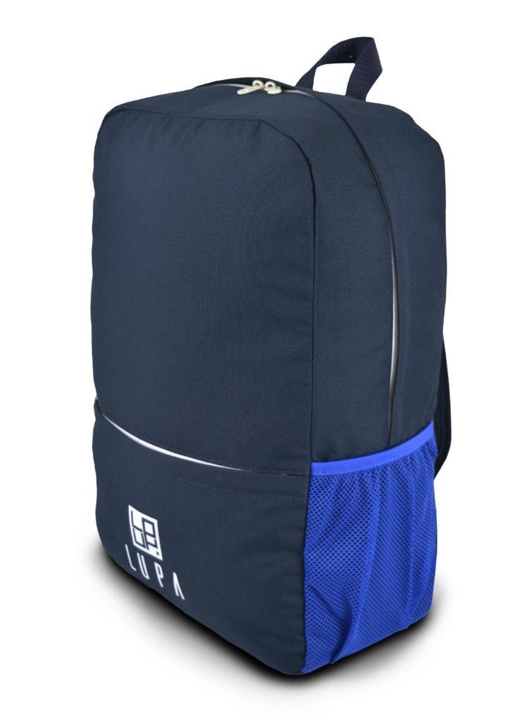 LUPA Classic Laptop Backpack for Men & Women – Lightweight Travel & School Bag with Side Bottle Pocket (Navy Blue) - Image 1